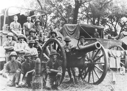South African Heavy Artillery World War I Gold & Enamel Sweetheart Brooch